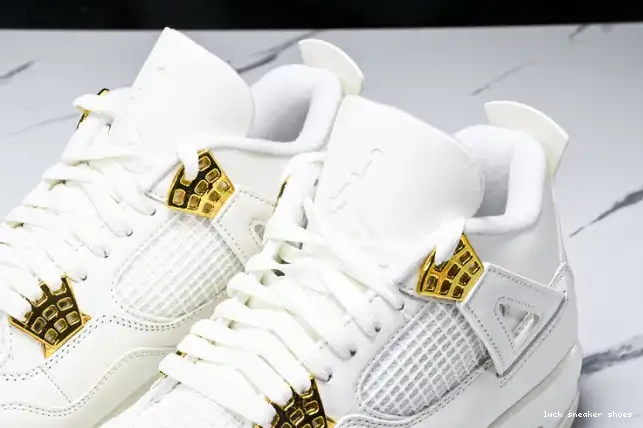 Rep LUCY Gold Metallic AQ9129-170 Jordan Retro 4 0423